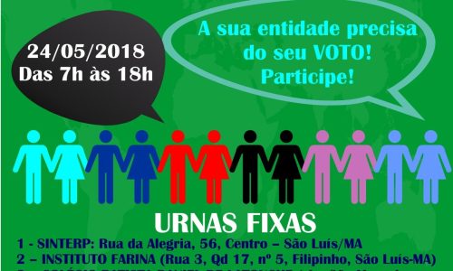 Eleições para Direção do Sinterp acontecem na próxima quinta-feira, 24