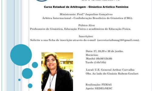 Curso Estadual de Arbitragem – Ginástica Artística Feminina